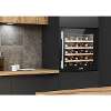 Baridi 60cm Built-In 36 Bottle Wine Cooler with Beech Wood Shelves and Internal LED Light, Black