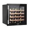 Baridi 60cm Built-In 36 Bottle Wine Cooler with Beech Wood Shelves and Internal LED Light, Black