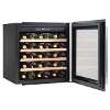 Baridi 60cm Built-In 36 Bottle Wine Cooler with Beech Wood Shelves and Internal LED Light, Black