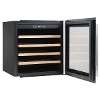 Baridi 60cm Built-In 36 Bottle Wine Cooler with Beech Wood Shelves and Internal LED Light, Black