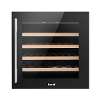 Baridi 60cm Built-In 36 Bottle Wine Cooler with Beech Wood Shelves and Internal LED Light, Black