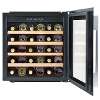 Baridi 60cm Built-In 36 Bottle Wine Cooler with Beech Wood Shelves and Internal LED Light, Black