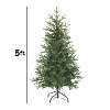 Dellonda Artificial 5ft/150cm Hinged Christmas Tree with 772 PE/PVC Mix Tips - DH44