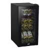 Baridi 15 Bottle Wine Fridge with Digital Touch Screen Controls & LED Light, Black - DH5