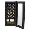 Baridi 18 Bottle Wine Fridge with Digital Touch Screen Controls & LED Light, Black - DH6