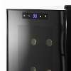 Baridi 12 Bottle Wine Cooler with Digital Touch Screen Controls & LED Light, Black