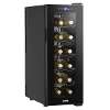 Baridi 12 Bottle Wine Cooler with Digital Touch Screen Controls & LED Light, Black