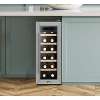 Baridi 12 Bottle Wine Cooler with Digital Touch Screen Controls & LED Light, Stainless Steel