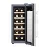 Baridi 12 Bottle Wine Cooler with Digital Touch Screen Controls & LED Light, Stainless Steel