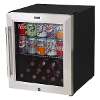 Baridi 50L Tabletop Drinks Fridge, Mini Beer Cooler, Glass Door, Stainless Steel