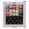 Baridi 50L Tabletop Drinks Fridge, Mini Beer Cooler, Glass Door, Stainless Steel