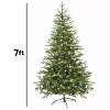 Dellonda Pre-Lit 7ft Hinged Christmas Tree with Warm White LED Lights & PE/PVC Tips - DH82