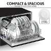 Baridi Compact Tabletop Dishwasher 6 Place Settings, 6 Programmes, Low Noise, 6.5L Cycle, Start Delay - Black