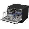 Baridi Compact Tabletop Dishwasher 6 Place Settings, 6 Programmes, Low Noise, 6.5L Cycle, Start Delay - Black