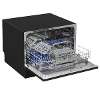 Baridi Compact Tabletop Dishwasher 6 Place Settings, 6 Programmes, Low Noise, 6.5L Cycle, Start Delay - Black