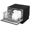 Baridi Compact Tabletop Dishwasher 6 Place Settings, 6 Programmes, Low Noise, 6.5L Cycle, Start Delay - Black