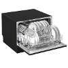 Baridi Compact Tabletop Dishwasher 6 Place Settings, 6 Programmes, Low Noise, 6.5L Cycle, Start Delay - Black