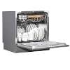 Baridi Compact Tabletop Dishwasher 8 Place Settings, 6 Programmes, Low Noise, 8L Cycle, Start Delay - Silver