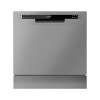 Baridi Compact Tabletop Dishwasher 8 Place Settings, 6 Programmes, Low Noise, 8L Cycle, Start Delay - Silver