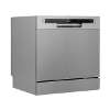 Baridi Compact Tabletop Dishwasher 8 Place Settings, 6 Programmes, Low Noise, 8L Cycle, Start Delay - Silver