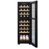 Baridi 27 Bottle Dual Zone Wine Cooler, Fridge with Digital Touch Screen Controls, Wooden Shelves & LED Light, Black