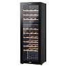 Baridi 44 Bottle Dual Zone Wine Cooler, Fridge with Digital Touch Screen Controls, Wooden Shelves & LED Light, Black