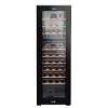 Baridi 44 Bottle Dual Zone Wine Cooler, Fridge with Digital Touch Screen Controls, Wooden Shelves & LED Light, Black