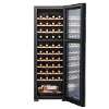 Baridi 44 Bottle Dual Zone Wine Cooler, Fridge with Digital Touch Screen Controls, Wooden Shelves & LED Light, Black