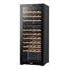 Baridi 55 Bottle Dual Zone Wine Cooler, Fridge with Digital Touch Screen Controls, Wooden Shelves & LED Light, Black