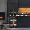 Baridi 24 Bottle Dual Zone Wine Cooler, Fridge, Touch Screen, LED Light Black and Mirror Glass Door