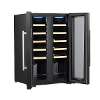 Baridi 24 Bottle Dual Zone Wine Cooler, Fridge, Touch Screen, LED Light Black and Mirror Glass Door