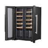 Baridi 24 Bottle Dual Zone Wine Cooler, Fridge, Touch Screen, LED Light Black and Mirror Glass Door