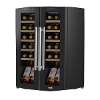 Baridi 24 Bottle Dual Zone Wine Cooler, Fridge, Touch Screen, LED Light Black and Mirror Glass Door