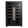 Baridi 24 Bottle Dual Zone Wine Cooler, Fridge, Touch Screen, LED Light Black and Mirror Glass Door