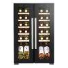 Baridi 24 Bottle Dual Zone Wine Cooler, Fridge, Touch Screen, LED Light Black and Mirror Glass Door