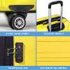 Dellonda 3-Piece ABS Luggage Set with Integrated TSA Approved Combination Lock - Yellow - DL124