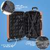 Dellonda 3-Piece Lightweight ABS Luggage Set with Integrated TSA Approved Combination Lock - Rose Gold - DL125