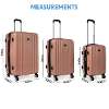 Dellonda 3-Piece Lightweight ABS Luggage Set with Integrated TSA Approved Combination Lock - Rose Gold - DL125