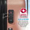 Dellonda 3-Piece Lightweight ABS Luggage Set with Integrated TSA Approved Combination Lock - Rose Gold - DL125