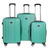 Dellonda Set 3-Piece Lightweight ABS Luggage Set with Integrated TSA Approved Combination Lock - Teal - DL126