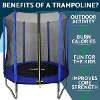 Dellonda 6ft Heavy Duty Outdoor Trampoline with Safety Enclosure Net