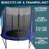 Dellonda 8ft Heavy-Duty Outdoor Trampoline with Safety Enclosure Net