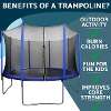 Dellonda 12ft Heavy-Duty Outdoor Trampoline with Safety Enclosure Net