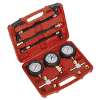 Motorcycle Compression & Fuel Pressure Gauge Set 3pc