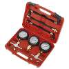 Motorcycle Compression & Fuel Pressure Gauge Set 3pc