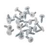 Numberplate Screw Plastic Enclosed Head 4.8 x 18mm White Pack of 50