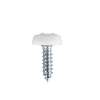 Numberplate Screw Plastic Enclosed Head 4.8 x 18mm White Pack of 50