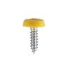 Numberplate Screw Plastic Enclosed Head 4.8 x 18mm Yellow Pack of 50