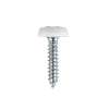 Numberplate Screw Plastic Enclosed Head 4.8 x 24mm White Pack of 50