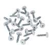 Numberplate Screw Plastic Enclosed Head 4.8 x 24mm White Pack of 50